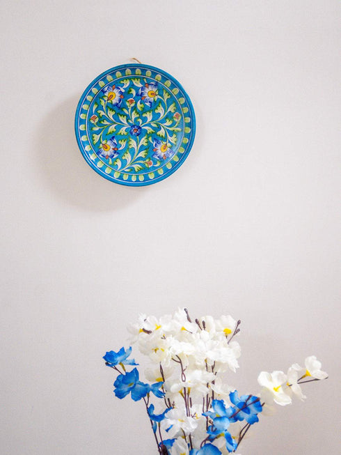 Blue Pottery HandMade Wall Plate