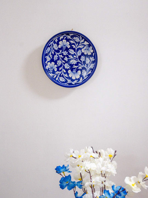 Blue Pottery HandMade Wall Plate