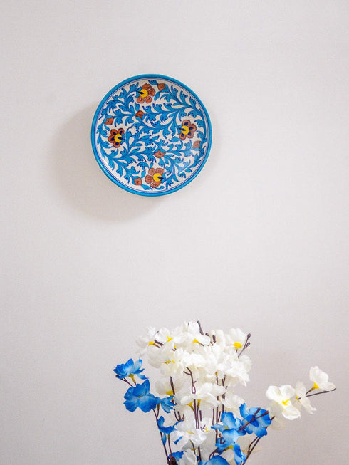 Blue Pottery HandMade Wall Plate