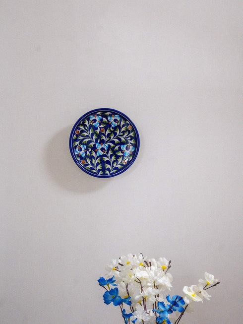 Blue Pottery HandMade Wall Plate