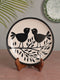 Jaipur Blue Pottery Decorative Plate in White Base with Birds Design