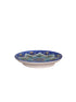 Blue Pottery Decorative Plate in Blue Base with Multi Florals
