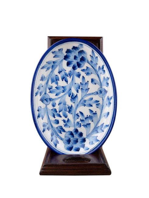 Oval Plate With Wooden Hanger & T-light