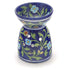Jaipur Blue Pottery Aroma Oil Diffuser in Blue Base With Turquoise Floral Motifs Big