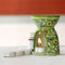Jaipur Blue Pottery Aroma Oil Diffuser in Green Base With Yellow Floral Motifs Big