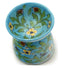 Jaipur Blue Pottery Aroma Oil Diffuser in Turquoise Base With Yellow Floral Motifs Big