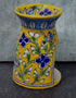 Blue Pottery Oil Burner Small Yellow Colour