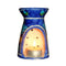 Jaipur Blue Pottery Aroma Oil Diffuser Small in Blue Base With Multi floral Design