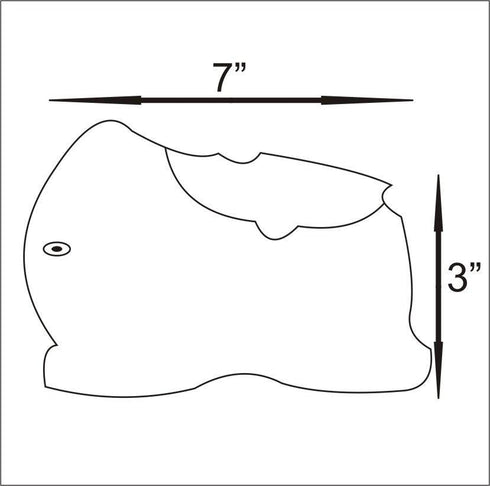 Blue Pottery Elephant Plant Holder Yellow & Blue