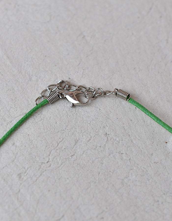 Neerja Blue Pottery Round Pendant Necklace (Yellow) NEERJA