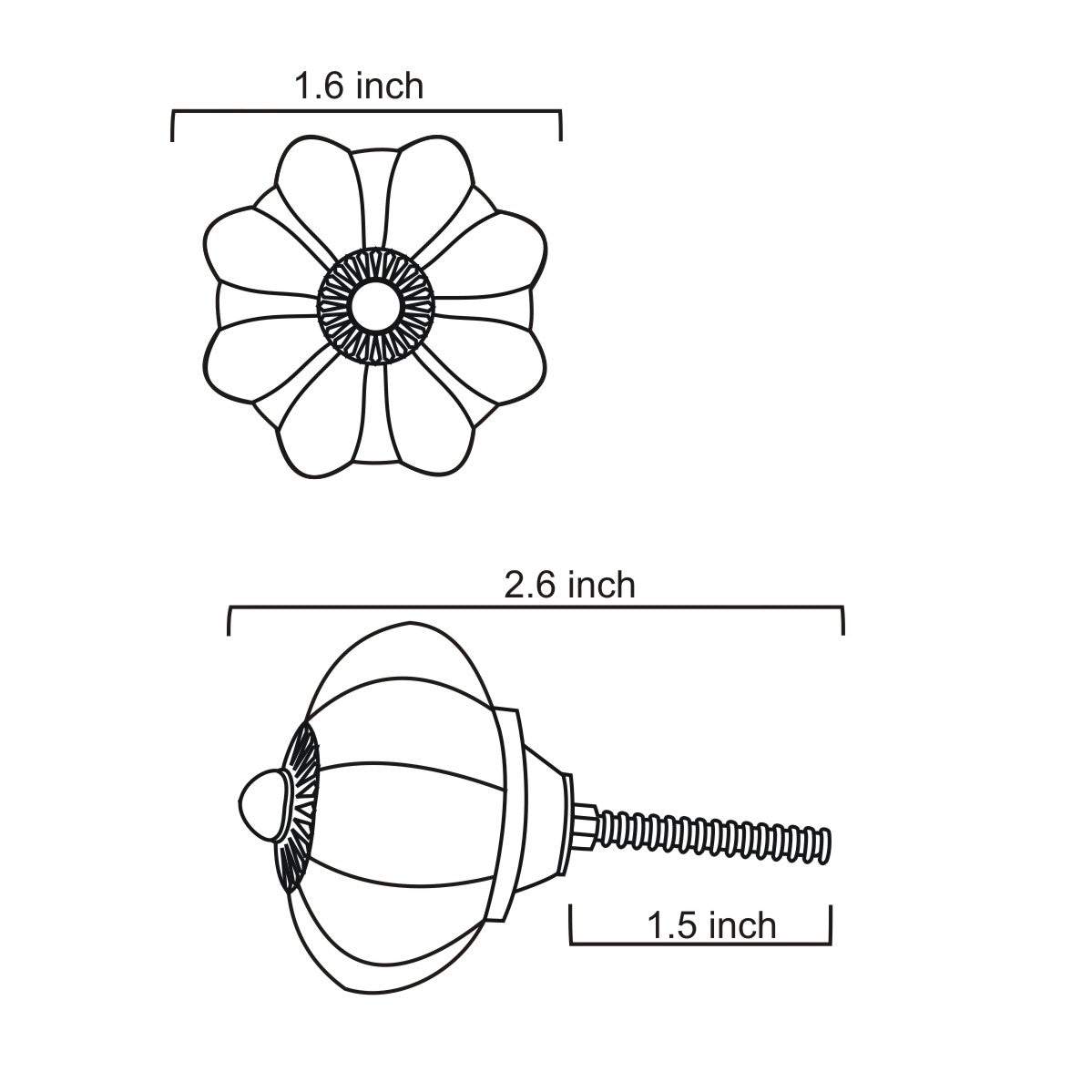 White FlowerShaped Knob NEERJA INTERNATIONAL INC