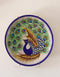 Peacock design Wall Hanging Blue Pottery Plate