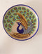 Peacock Design Wall Hanging Blue Pottery Plate 12 Inch