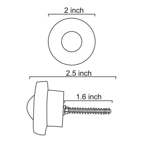 Cream Colored Unique Ceramic Cabinet Bone Knob