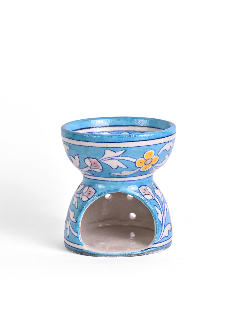 Blue Pottery Handmade Aroma Oil Diffuser turquoise Color – NEERJA ...