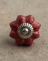 Redish-Brown Flower-Shaped Cabinet Knob
