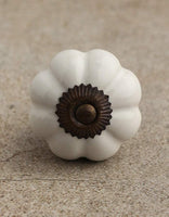 White Flower-Shaped Cabinet Knob