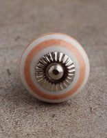 Orange and White Cabinet Knob