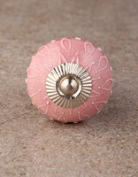 Handmade Light Pink Color Ceramic Knob