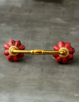Redish-Brown Flower Cabinet or Drawer Pull