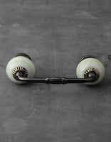 Lime Green and White Cabinet or Drawe Pull