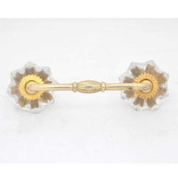 Clear Glass Flower Cabinet or Drawer Pull
